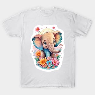 Minimal Cute Baby Elephant T-Shirt